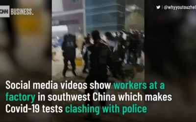 Workers in China clash with police after reported layoffs at Covid test maker